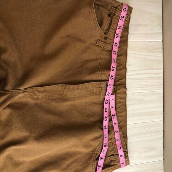 Dickies Mens Tan/Brown Carpenter Cargo Utility Work Pants Zip Closure No Tag W42 - Picture 11 of 13